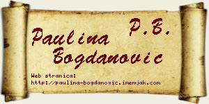 Paulina Bogdanović vizit kartica